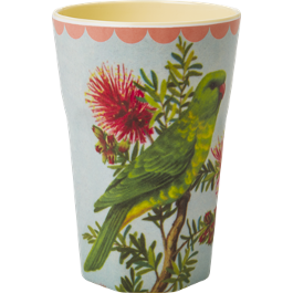 Rice Melamin Becher gross Vintage Parakeet Print