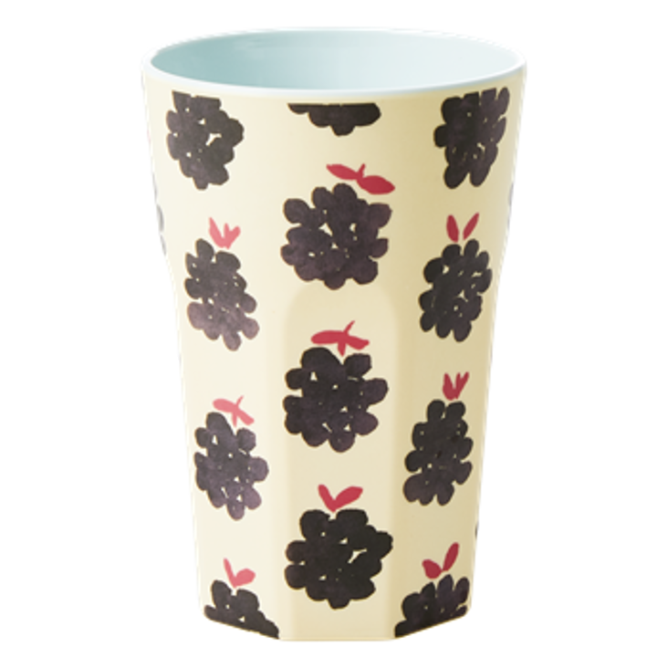 Rice Melamin Becher gross Blackbberry Print