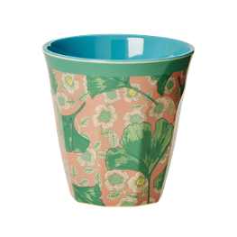Rice Melamin Becher Leaves & Flower Print