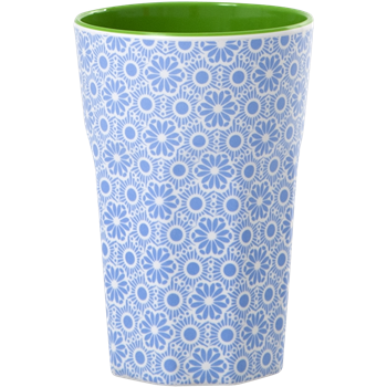 Rice Melamin Becher gross blau/weiss Marrakesh Druck