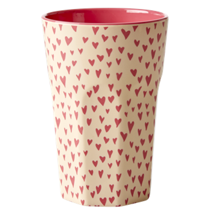 Rice Melamin Becher gross Hearts Print