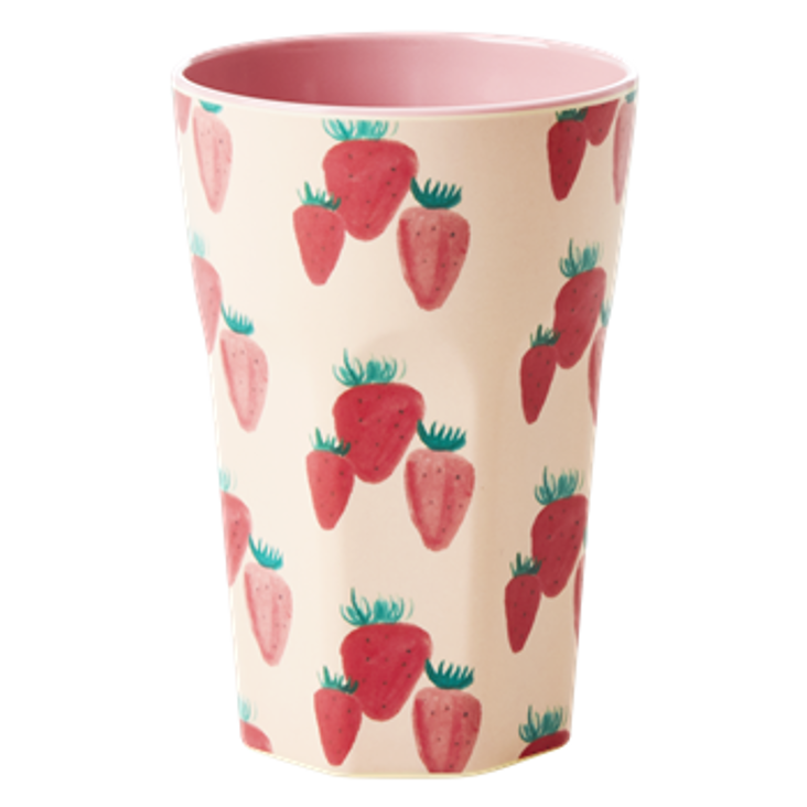 Rice Melamin Becher gross Strawberry Print