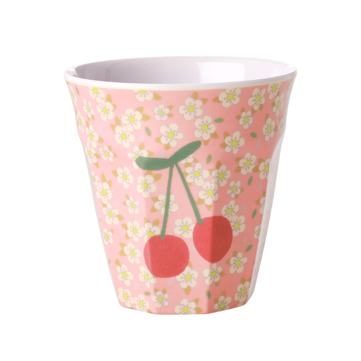 Rice Melamin Becher - small Flowers and Cherry Print