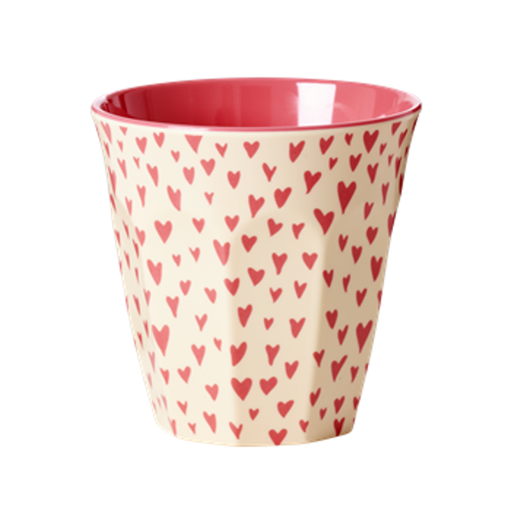 Rice Melamin Becher Hearts Print