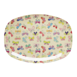 Rice Melamin Platte Butterfly