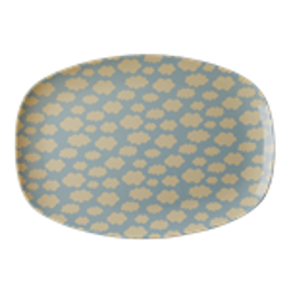 Rice Melamin Platte Cloud Print