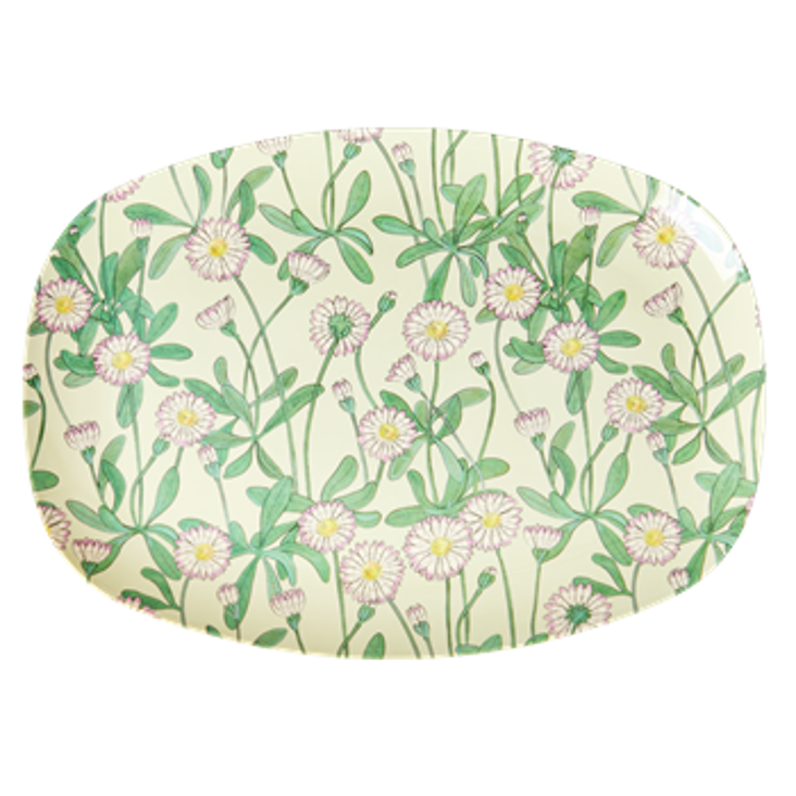 Rice Melamin Platte Daisy Print