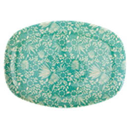 Rice Melamin Platte Fern and Flower Print