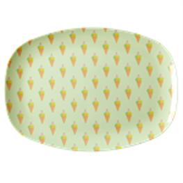 Rice Melamin Platte Ice Cream Print
