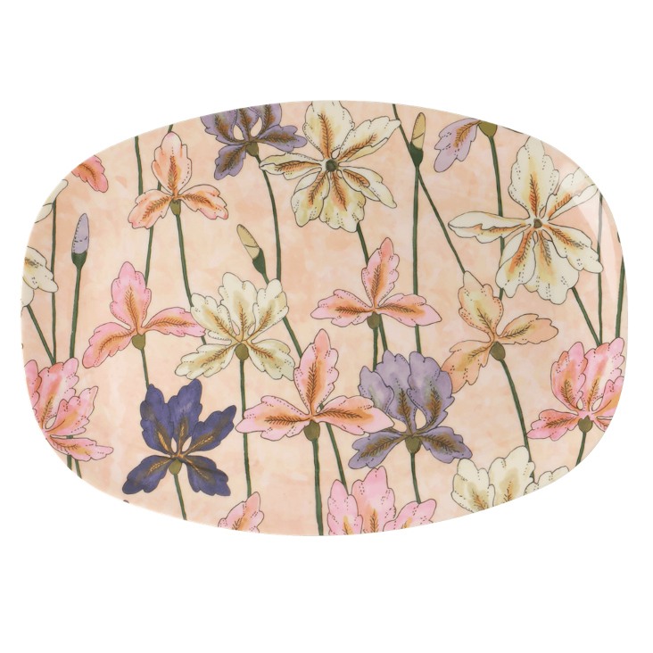 Rice Melamin Platte - Iris Print