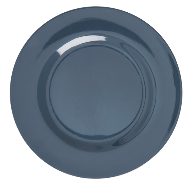 Rice Melamine Dinner Plate Dark Grey