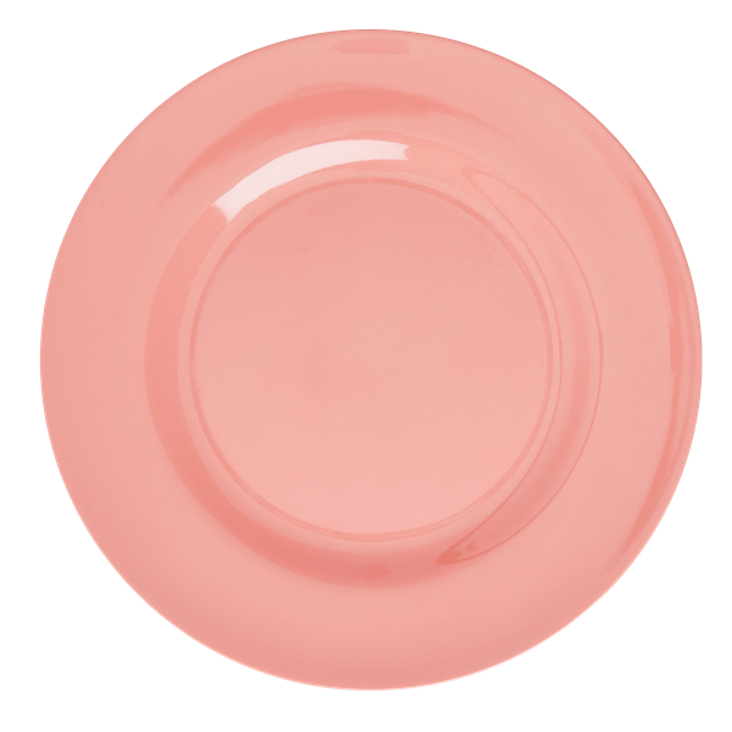 Rice Melamine Dinner Plate Coral