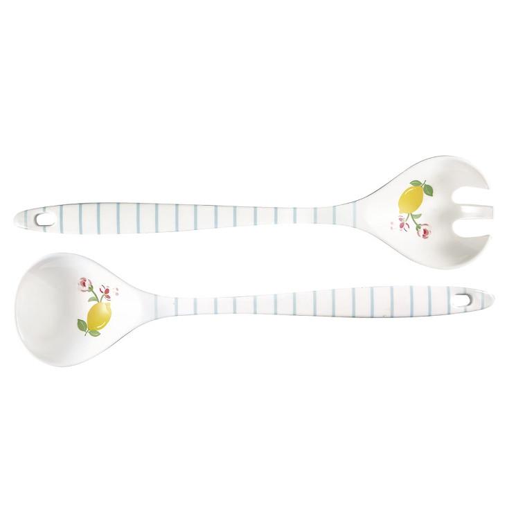 Salatbesteck von Greengate Limona White