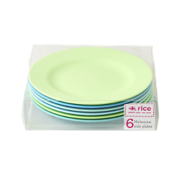 Rice Melamin Teller 6er Set grün und blautöne