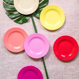 Rice Melamin Teller 6er Set in Sunny Colors