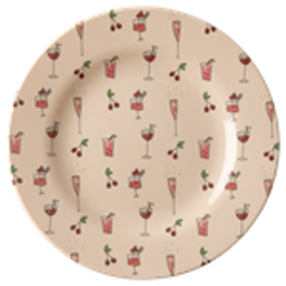 Teller mit Cocktail Print