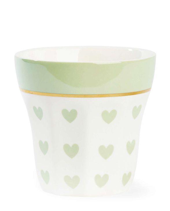 Tasse mit Herzen grün