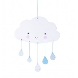 Mobile Wolke blau