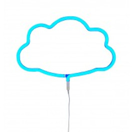 Neon Leuchte Wolke blau