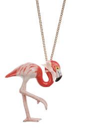 Halskette gold mit Flamingo