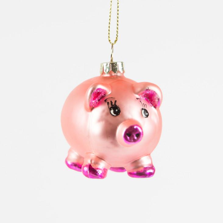 Weihnachtskugel Schweinchen
