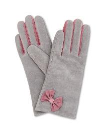 Schöne Handschuhe Gertrude Grau und Altrosa