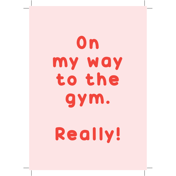 Postkarte Gym