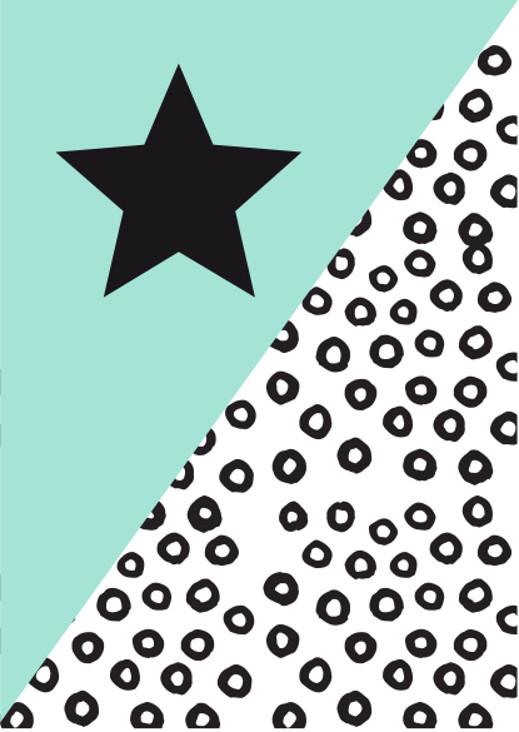 Postkarte Star and Dots