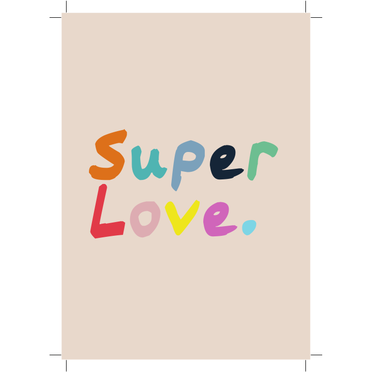 Postkarte Super Love.