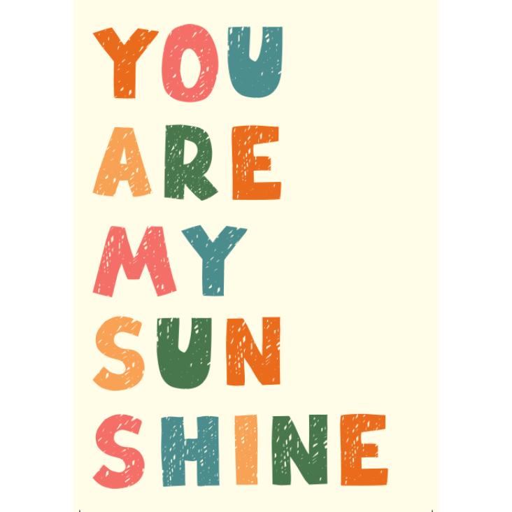 Postkarte You are my Sunshine