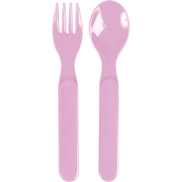 Rice Melamin Babybesteck-Set pink