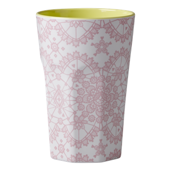 Rice Melamin Becher gross Pink Lace Print