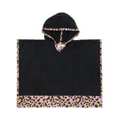 Kinder Bade-Poncho Pink Leopard