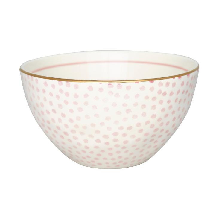 Greengate Bowl Dot rosa mit Gold klein