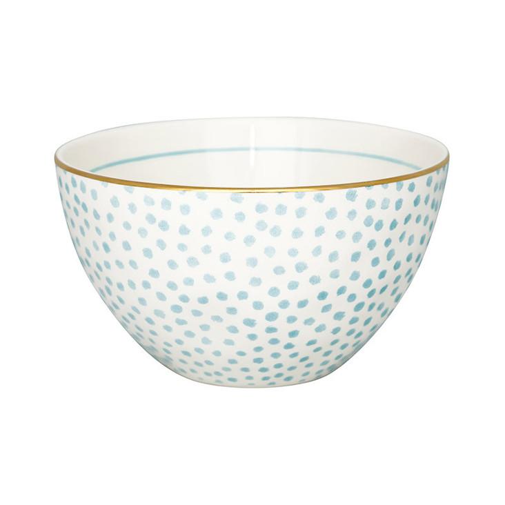 Greengate Bowl Dot helbllau mit Gold klein