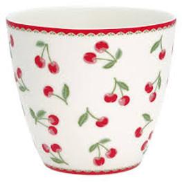 Green Gate Latte Cup Cherry White