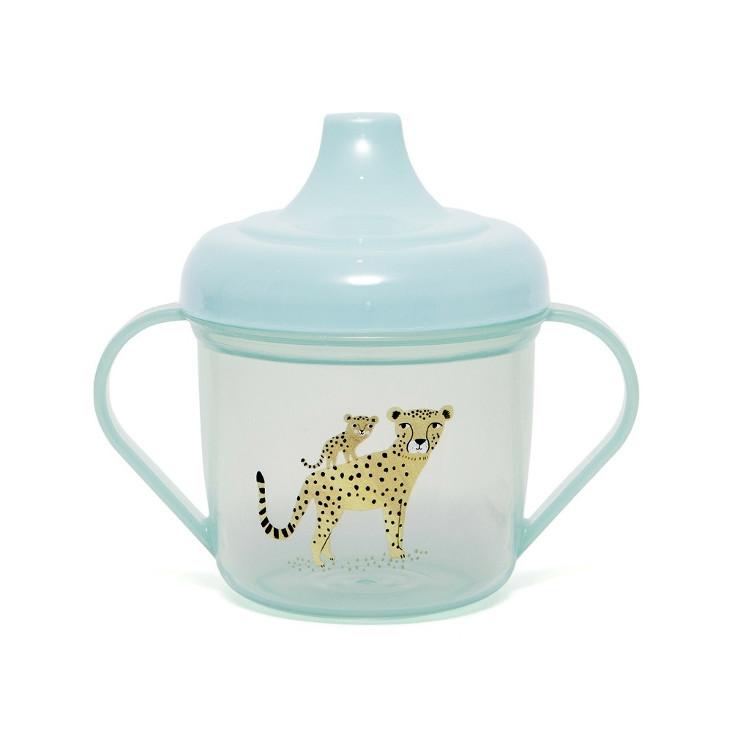 Schnabelbecher Leopard aqua