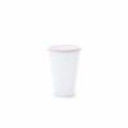 Becher Emaille Weiss mit Pinkigem Rand