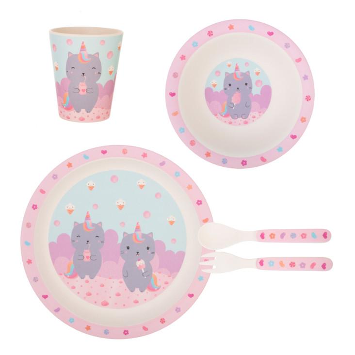 Bambus Kindergeschirr-Set Caticorn