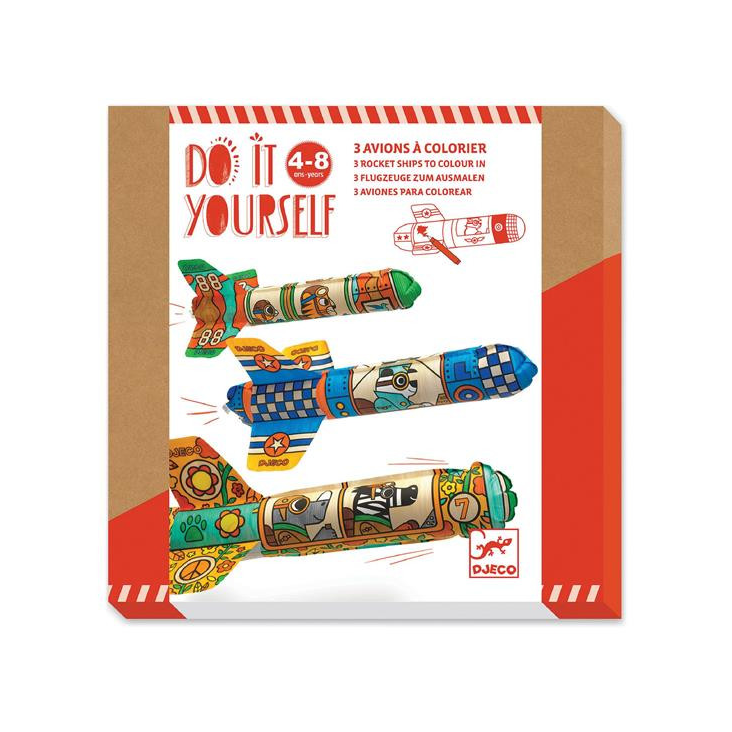 DIY - Flieger zum Ausmalen von Djeco