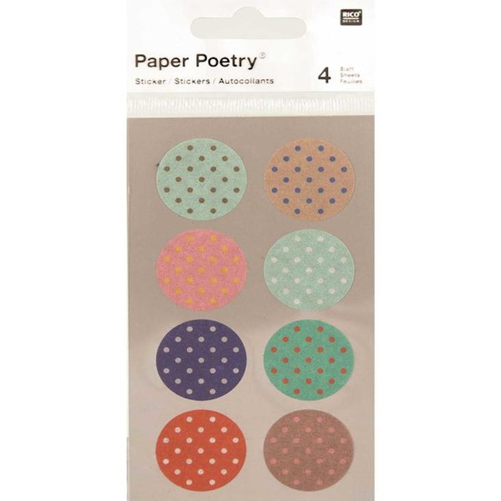 Washi Sticker rund gepunktet