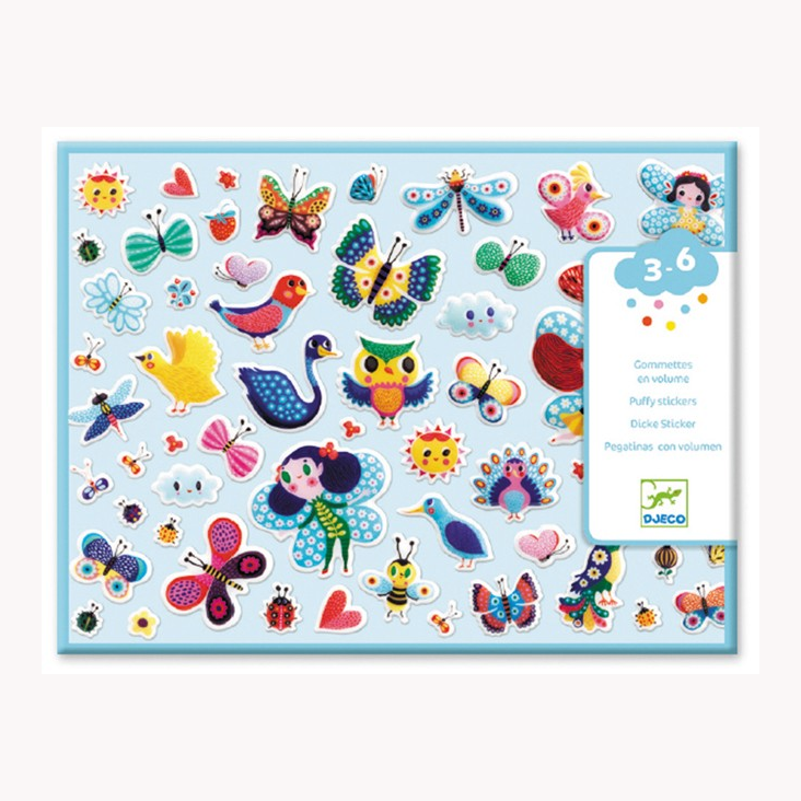100 Sticker Relief kleine Flügelwesen