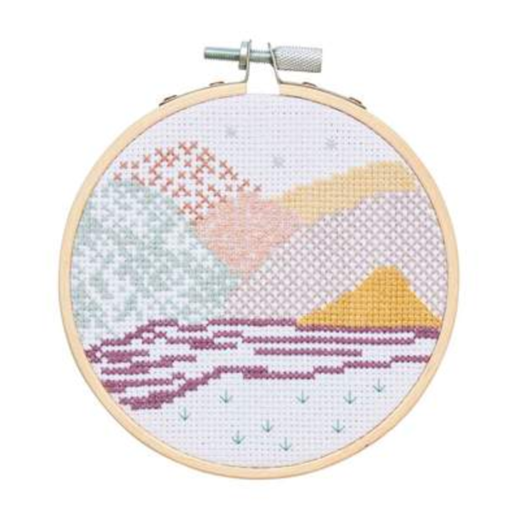 STICKPACKUNG MINI KIT LANDSCHAFT BILD Ø 10CM