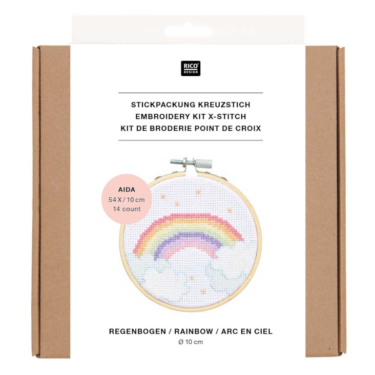 STICKPACKUNG MINI KIT Regenbogen BILD Ø 10CM