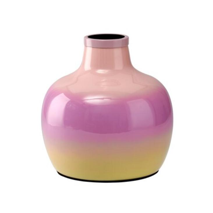 Vase Saigon rund - rosa/lila/gelb