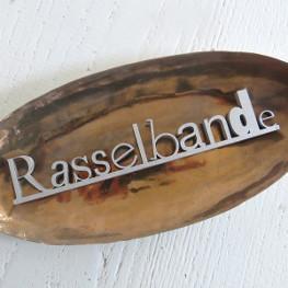 Holzwort Rasselbande, diverse Farben