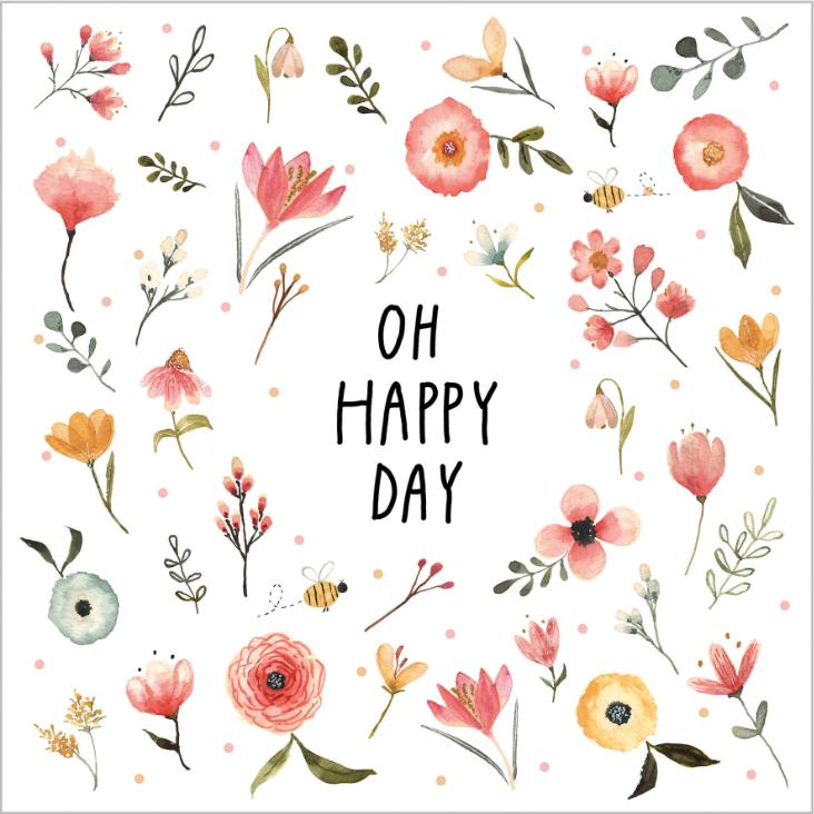 Cocktail-Servietten Oh Happy Day