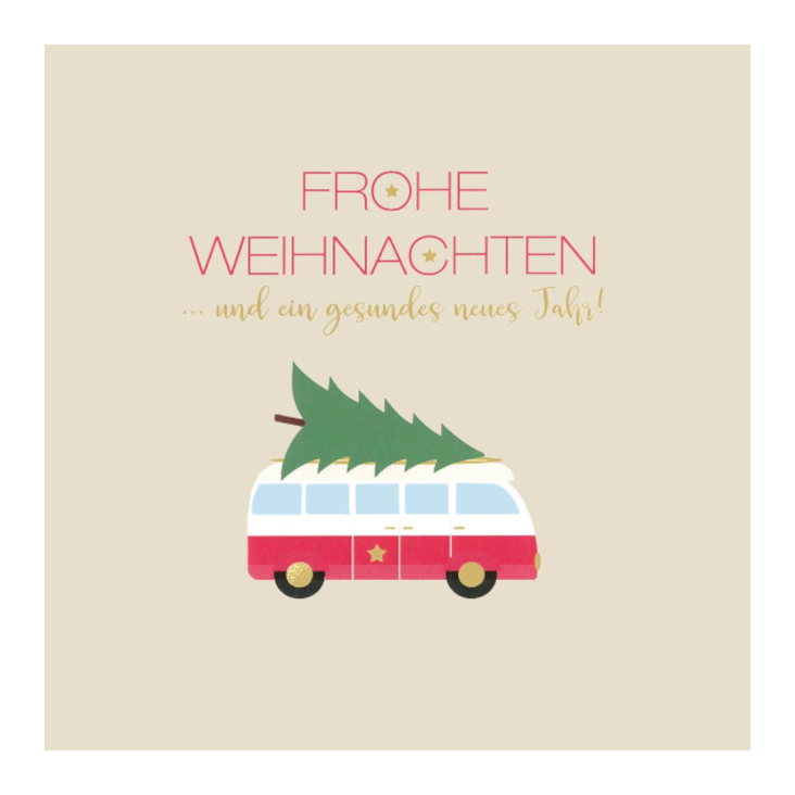 Servietten Weihnachtsbus