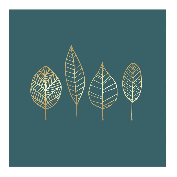 Servietten Pure Gold Leaves