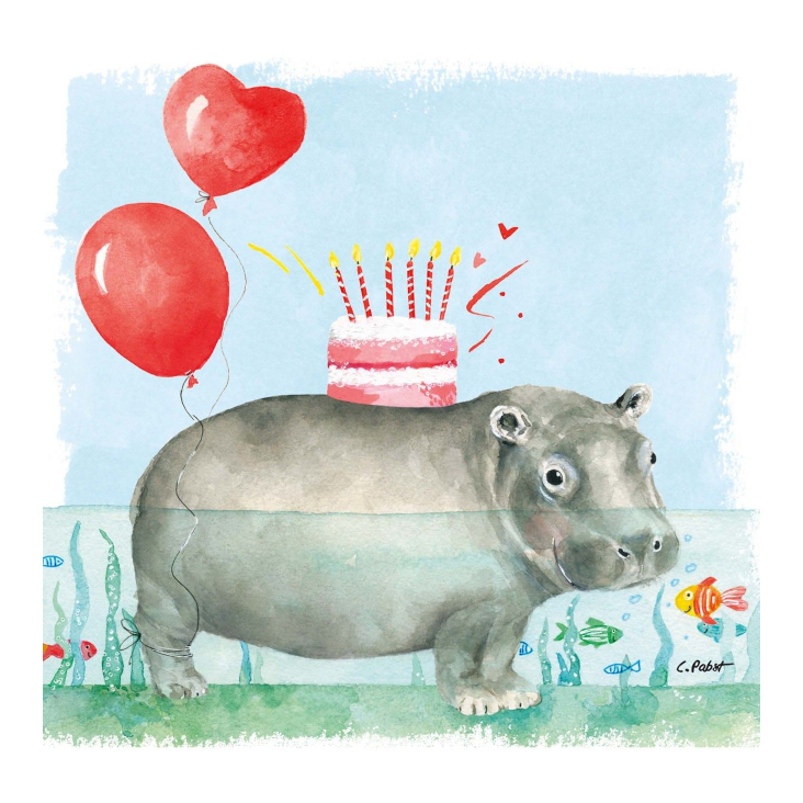 Servietten Hippo